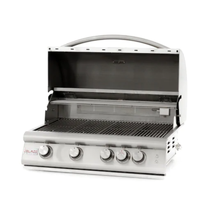 Blaze Premium LTE 32-Inch 4-Burner Built-In Natural Gas Grill With Rear Infrared Burner & Grill Lights - BLZ-4LTE2-NG