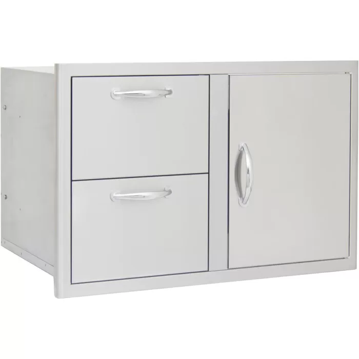 Blaze 32-Inch Access Door & Stainless Steel Double Drawer Combo - BLZ-DDC-R - Image 3