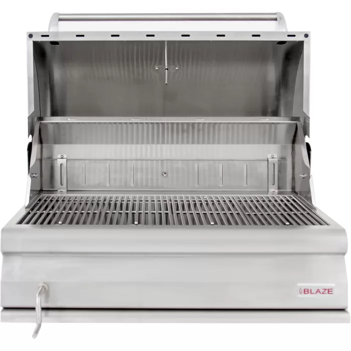 Blaze 32-Inch Built-In Stainless Steel Charcoal Grill With Adjustable Charcoal Tray - BLZ-4-CHAR