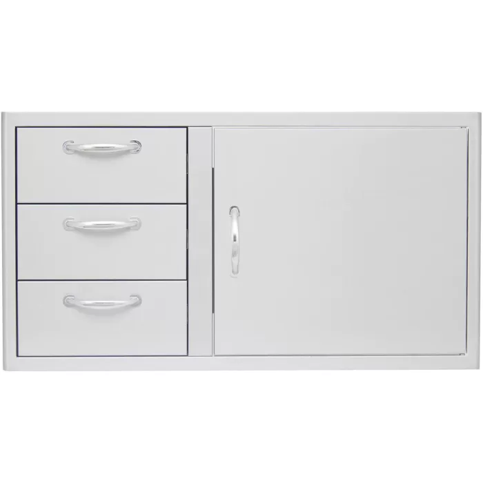 Blaze 39-Inch Stainless Steel Access Door & Triple Drawer Combo - BLZ-DDC-39-R