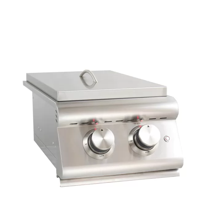 Blaze Premium LTE Built-In Propane Gas Stainless Steel Double Side Burner With Lid - BLZ-SB2LTE-LP - Image 3