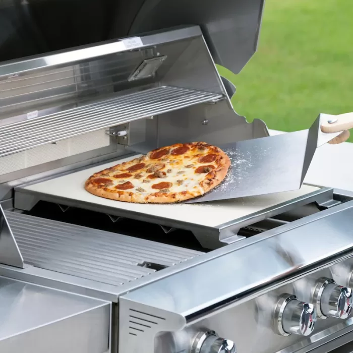 Blaze Professional LUX 15-Inch Ceramic Pizza Stone With Stainless Steel Tray - BLZ-PRO-PZST-2